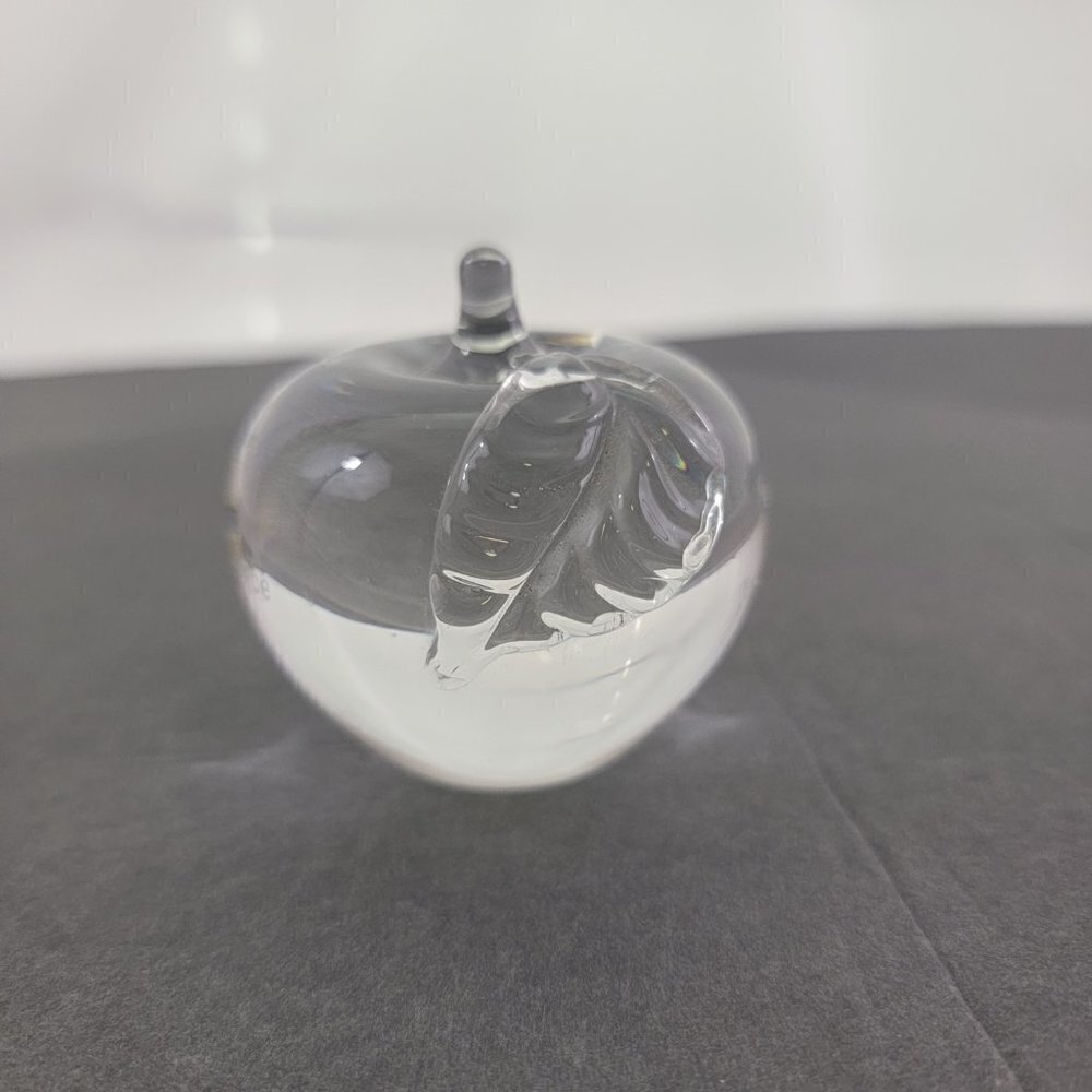 YOU MAKE A DIFFERENCE Apple Paperweight  - Crystal Glass Apple Shaped